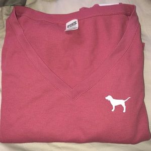 Pink Vneck Sweatshirt